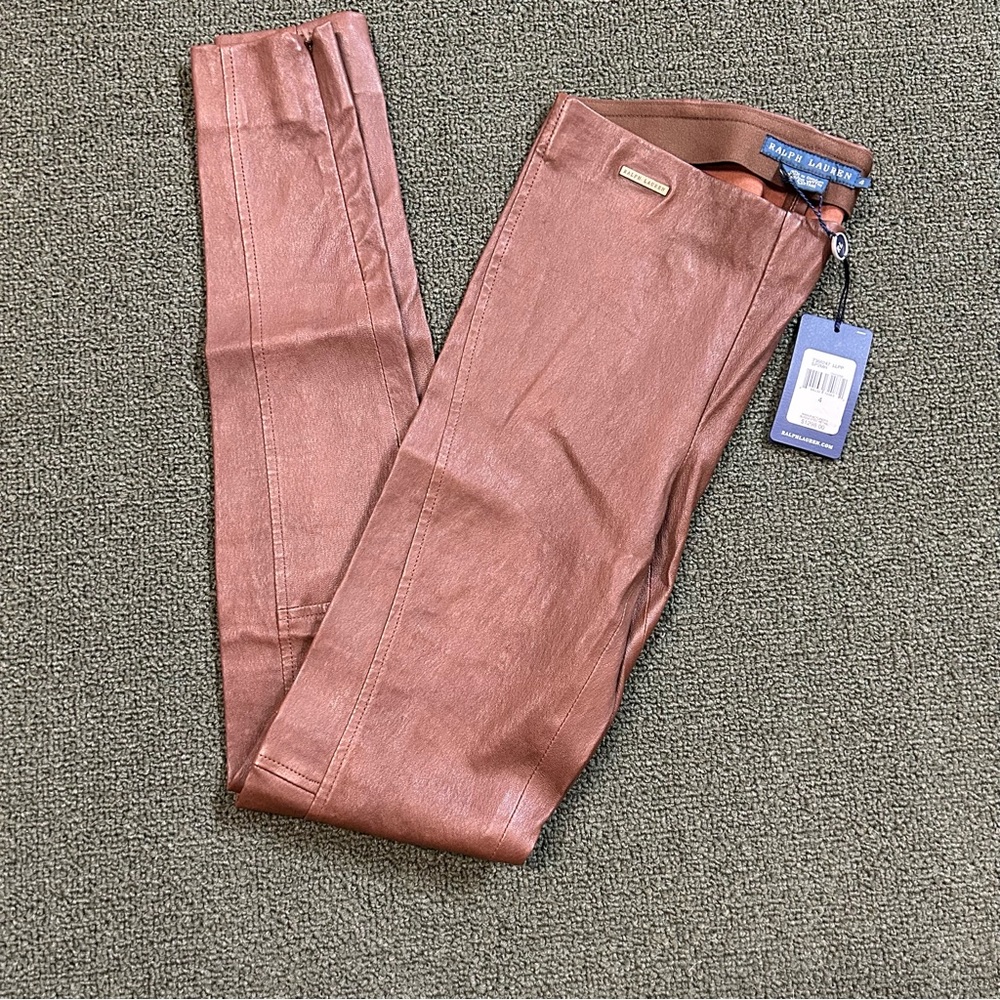 Ralph Lauren Skinny Lamb Suede Pant